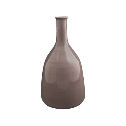 Zdjęcie Mała urokliwa brązowa ceramiczna butelka 28 cm - Virginia Casa
