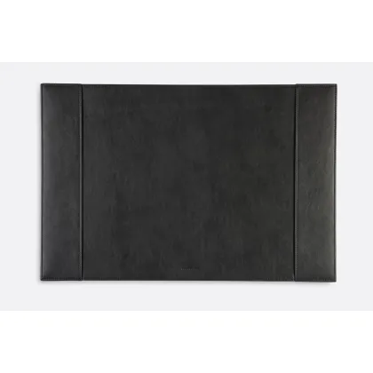 Picture A prestigious leather desk pad in dark gray - for an office or study