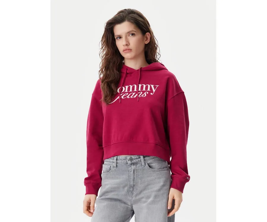 obrazek 1 Tommy Jeans Bluza Script DW0DW20306 Różowy Relaxed Fit