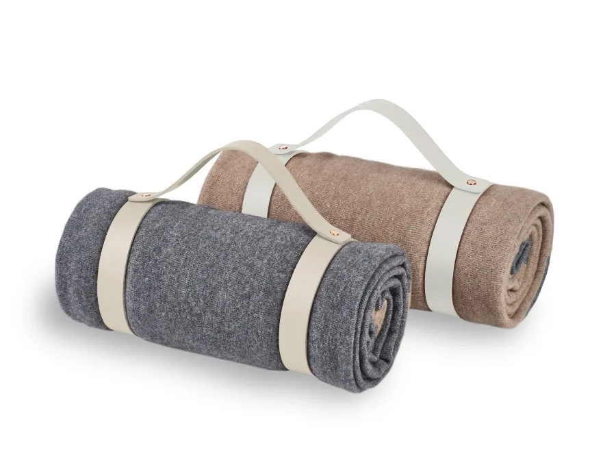 obrazek 3 Stylowy skórzany pas do koca w kolorze kremowym