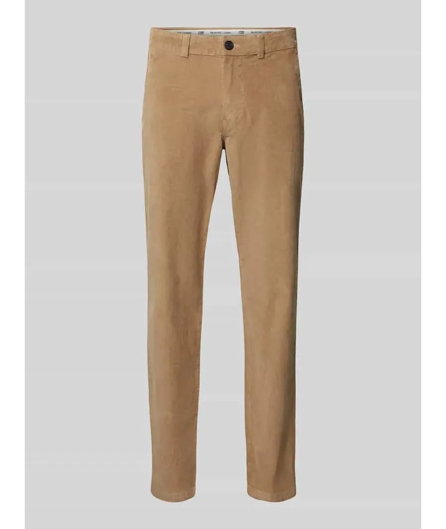 obrazek 1 Spodnie o kroju straight fit ze sztruksu model ‘MILES’
