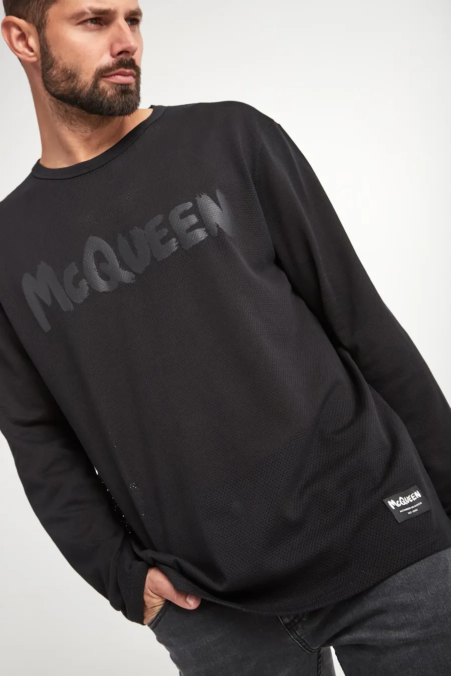 obrazek 1 Longsleeve męski z siatki ALEXANDER MCQUEEN Alexander McQueen