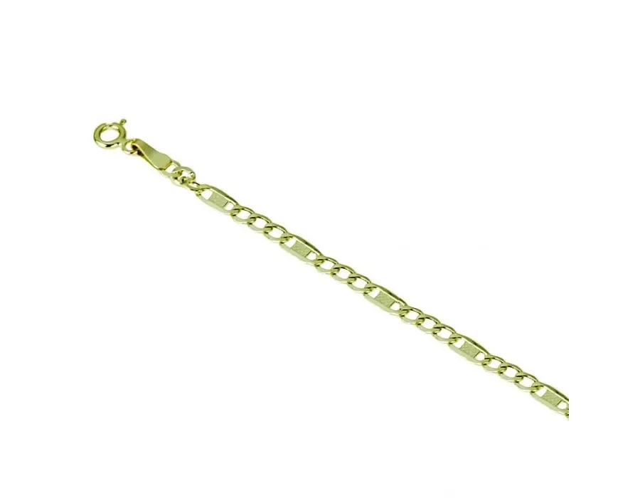 obrazek 1 Elegancka błyszcząca płaska siatka w kropki bransoletka z pustego łańcuszka o szerokości 4mm