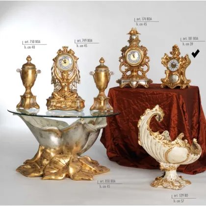 Picture Gold baroque clock for elegant interiors - Valle d'oro Patchi
