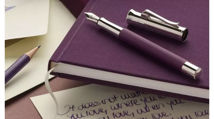 obrazek 1 Ekskluzywne fioletowe pióro wieczne Guilloche Yozakura - Graf von Faber-Castell