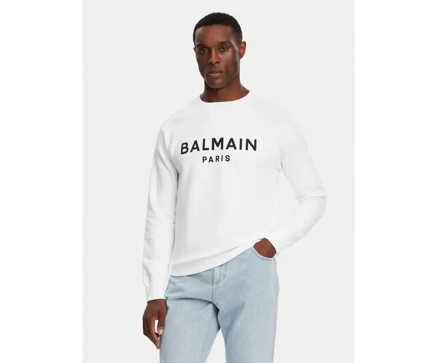 obrazek 1 Balmain Bluza DH1JQ005BB65 Biały Regular Fit