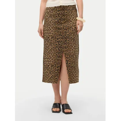 Zdjęcie Vero Moda Spódnica jeansowa Veri 10331065 Brązowy Regular Fit