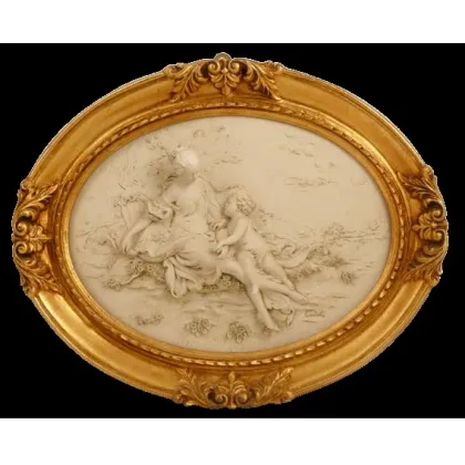 Zdjęcie Sielankowa scena na obrazie z porcelany