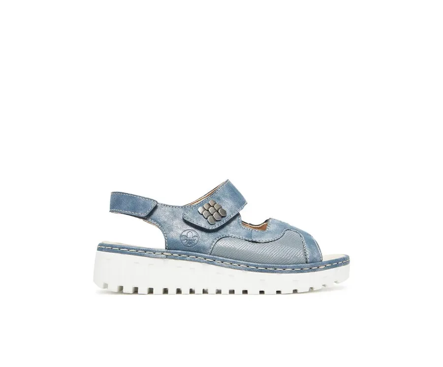 obrazek 1 Rieker Sandały V1389-12 Niebieski