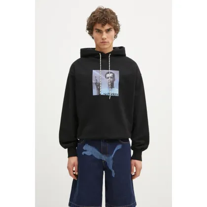 Zdjęcie No Problemo bluza bawełniana I ll Be Back Hoodie męska kolor czarny z kapturem z nadrukiem NP20015.02