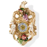 Zdjęcie Ręcznie wykonany zegar ścienny z dwoma aniołkami