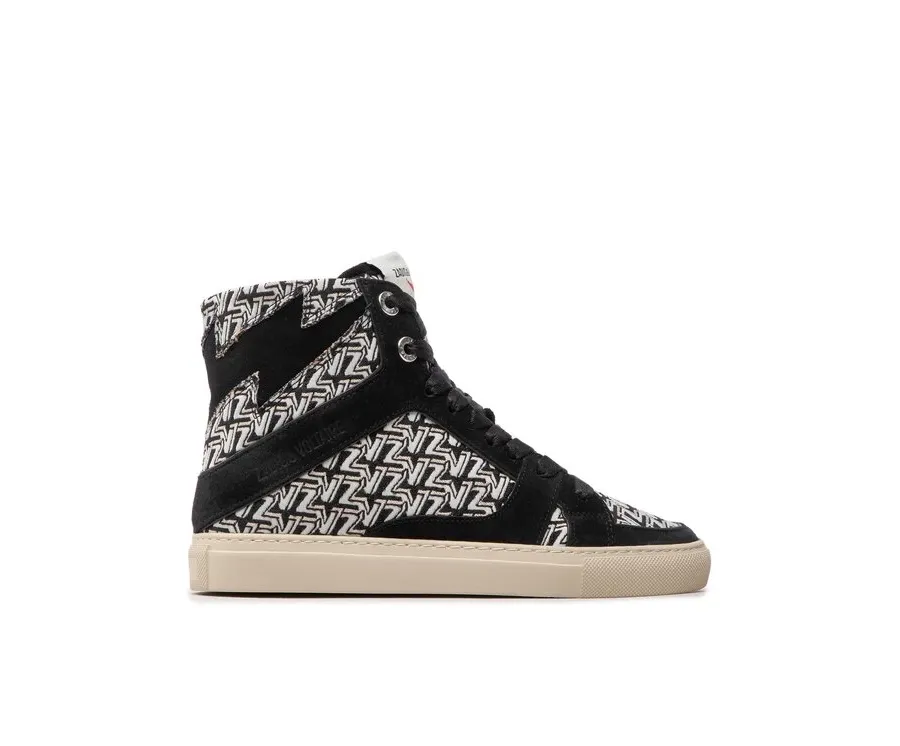 obrazek 1 Zadig&Voltaire Sneakersy High Flash Mo SWSN00057 Czarny
