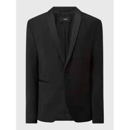 Zdjęcie Marynarka smokingowa o kroju super slim fit z dodatkiem żywej wełny model ‘Cifestivo’