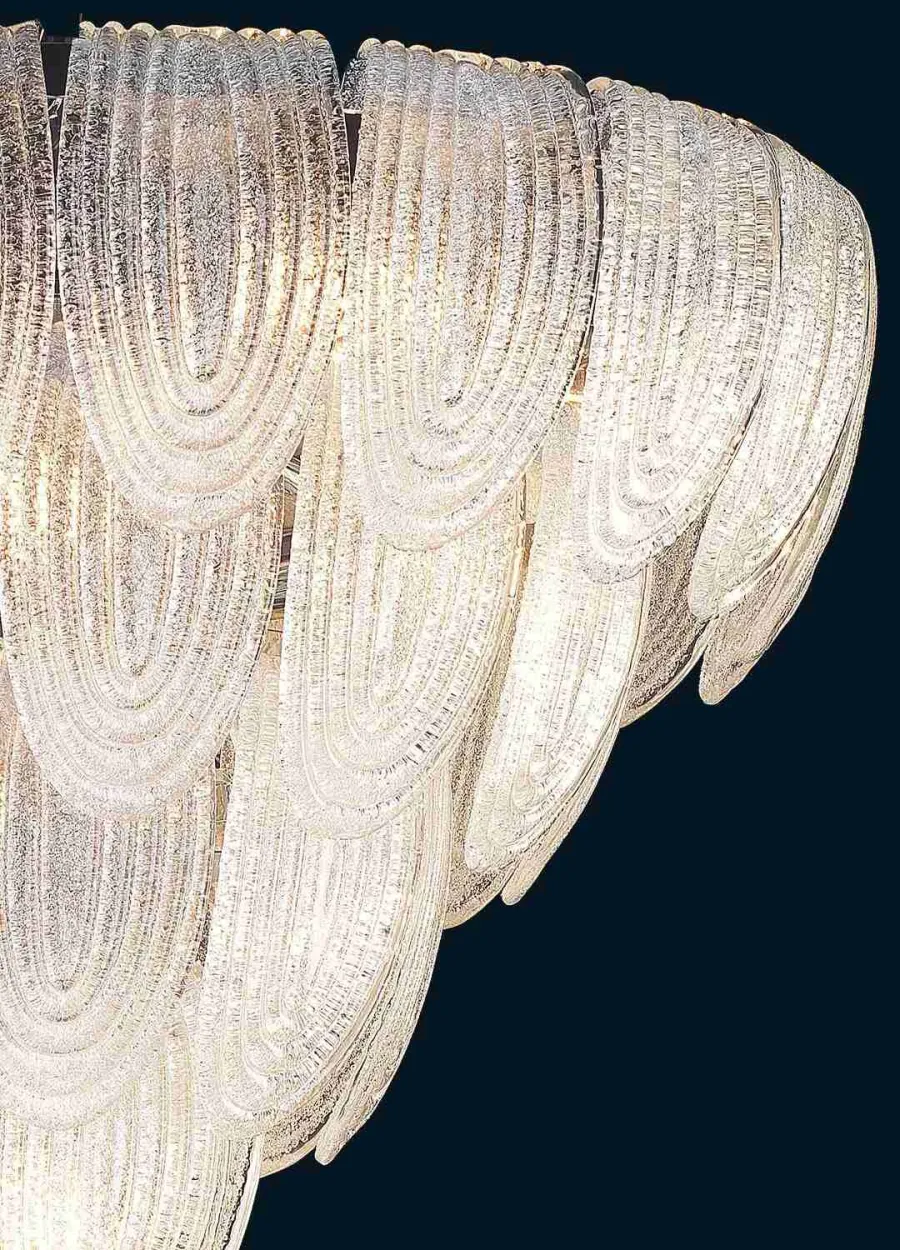 obrazek 3 Elegancka lampa sufitowa z kryształowego szkła Murano