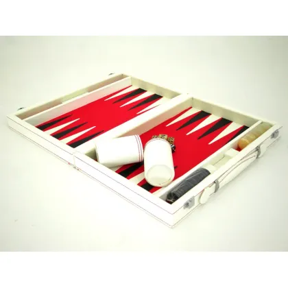 Zdjęcie Gra tryktrak biało-czerwona 30x20cm