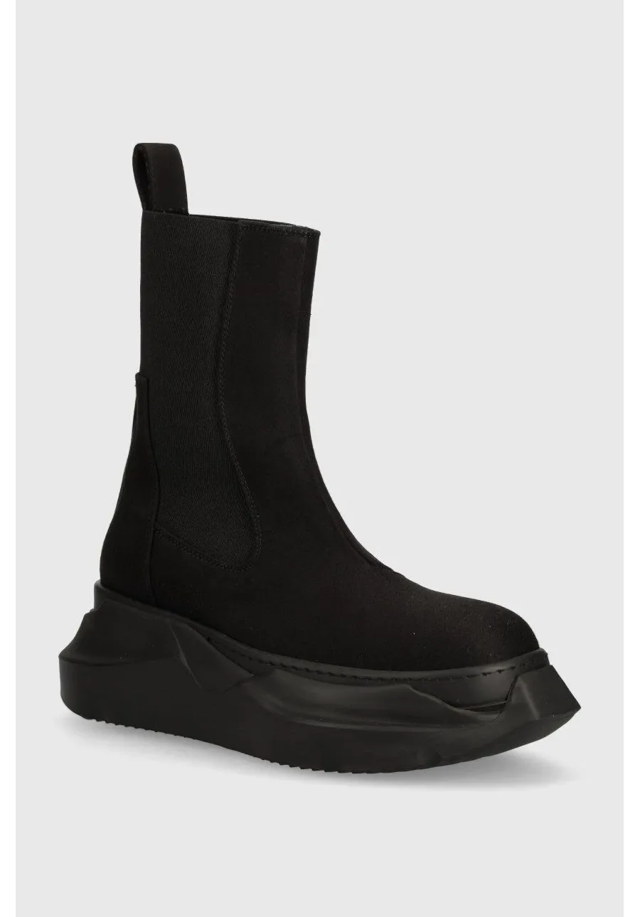 obrazek 1 Rick Owens sztyblety Woven Boots Beatle Abstract damskie kolor czarny na platformie DS01D1846.NDK.99