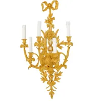 Zdjęcie Artystyczny kinkiet ozdobny z pozłacanego mosiądzu