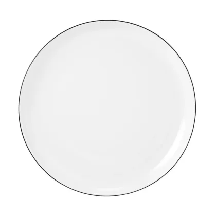 Zdjęcie Okrągły talerz śniadaniowy 20 cm ze zdobieniem czarną obwódką - Seltmann Weiden