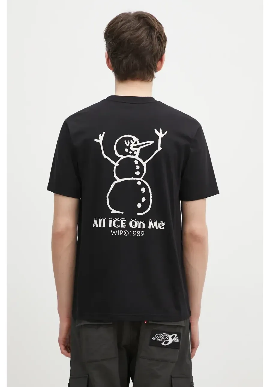 obrazek 1 Carhartt WIP t-shirt bawełniany Ice męski kolor czarny z nadrukiem I034436.89XX