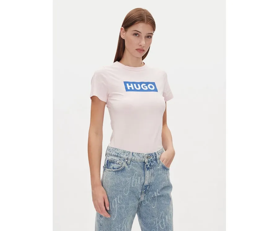 obrazek 1 HUGO T-Shirt Classic Tee_B 50510772 Różowy Slim Fit