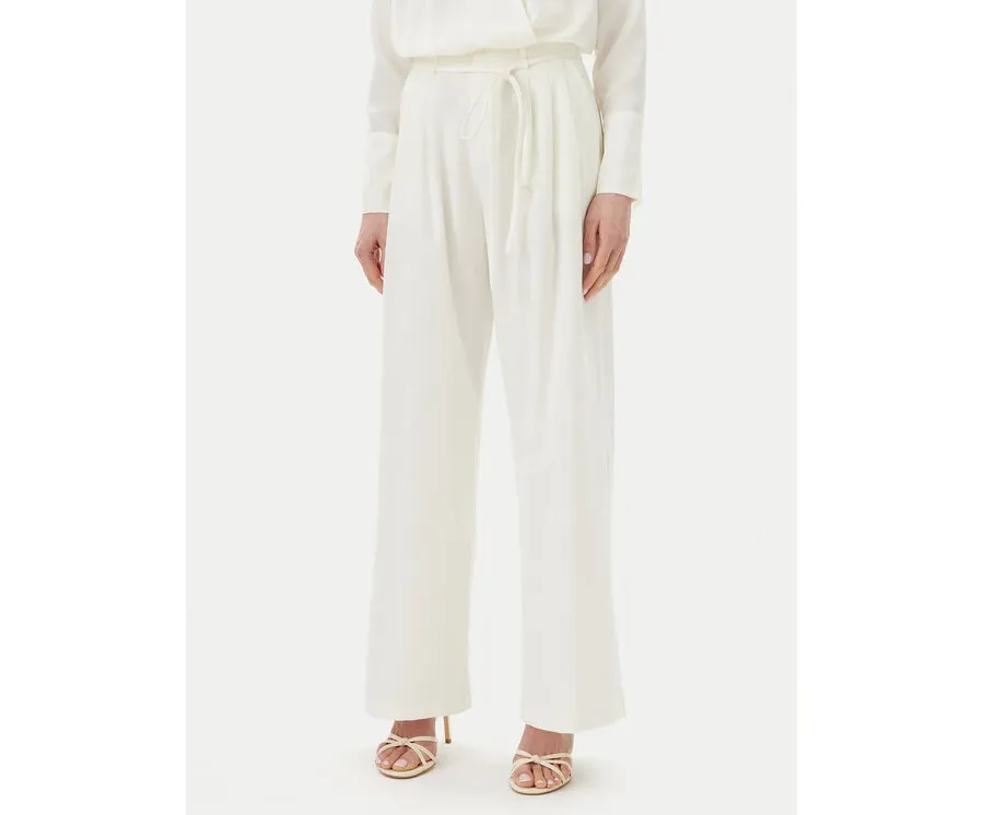 obrazek 1 Eleh Spodnie palazzo ESS250005 Écru Regular Fit