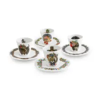 Zdjęcie Porcelanowy zestaw 4 filiżanek do kawy ze spodkami z kolekcji Love Who You Want - Vista Alegre