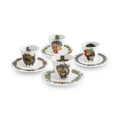 Zdjęcie Porcelanowy zestaw 4 filiżanek do kawy ze spodkami z kolekcji Love Who You Want - Vista Alegre