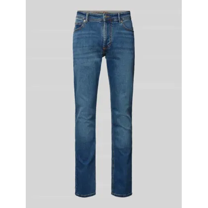 Zdjęcie Jeansy o kroju straight fit z detalem z logo