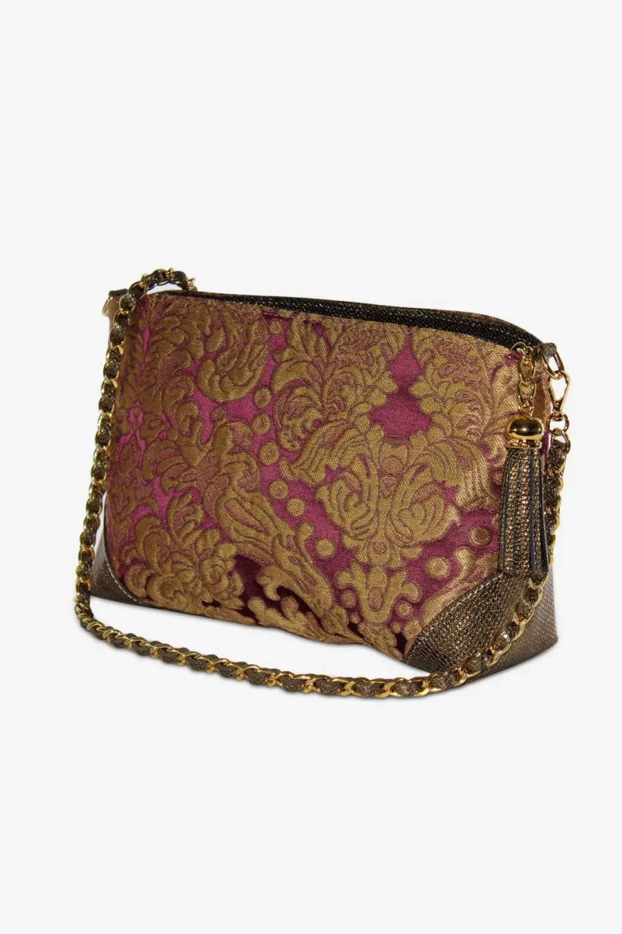 obrazek 1 Luksusowa torebka z ozdobnego złotego jedwabiu - Terrida
