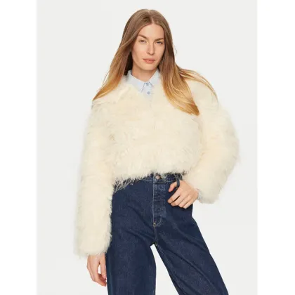 Zdjęcie Eleh Futro E00203 Écru Regular Fit