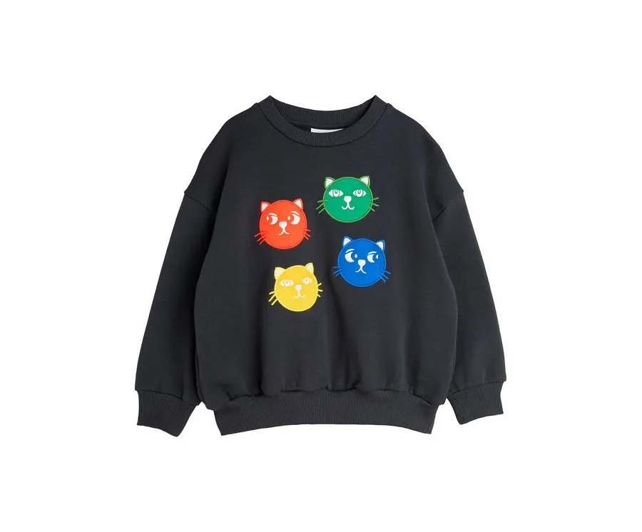 obrazek 1 MINI RODINI Bluza Cool Cats 2512011999 Czarny Regular Fit