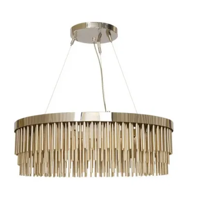 Zdjęcie Okrągły pozłacany mosiężny żyrandol Streamline