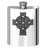 Picture An unusual hip flask with a Celtic motif