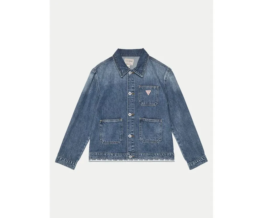 obrazek 1 Guess Kurtka jeansowa J5RL04 D45E0 Niebieski Regular Fit