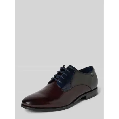 Zdjęcie Buty derby skórzane z detalem z logo model ‘Gapo’