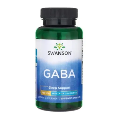 Zdjęcie Swanson GABA Forte Kwas gamma aminomasłowy 750 mg Kapsułki