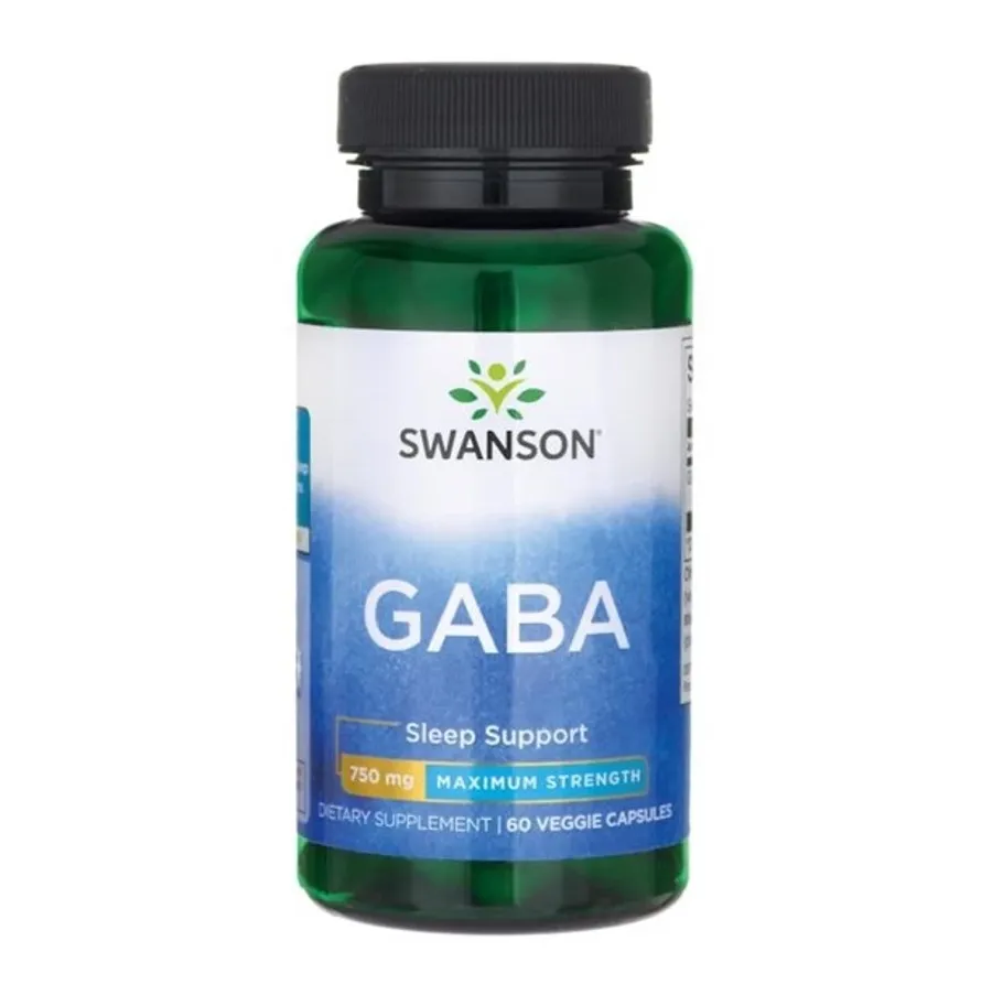 obrazek 1 Swanson GABA Forte Kwas gamma aminomasłowy 750 mg Kapsułki