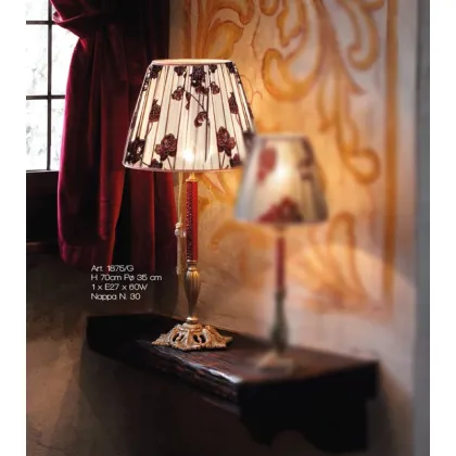 Picture Stylish brass table lamp with an original design - Il Paralume Marina