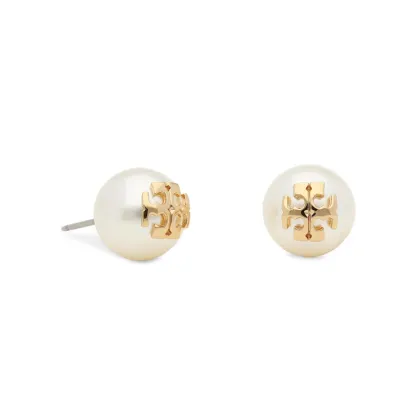 Zdjęcie Tory Burch Kolczyki Crystal Pearl Stud Earring 11165514 Biały