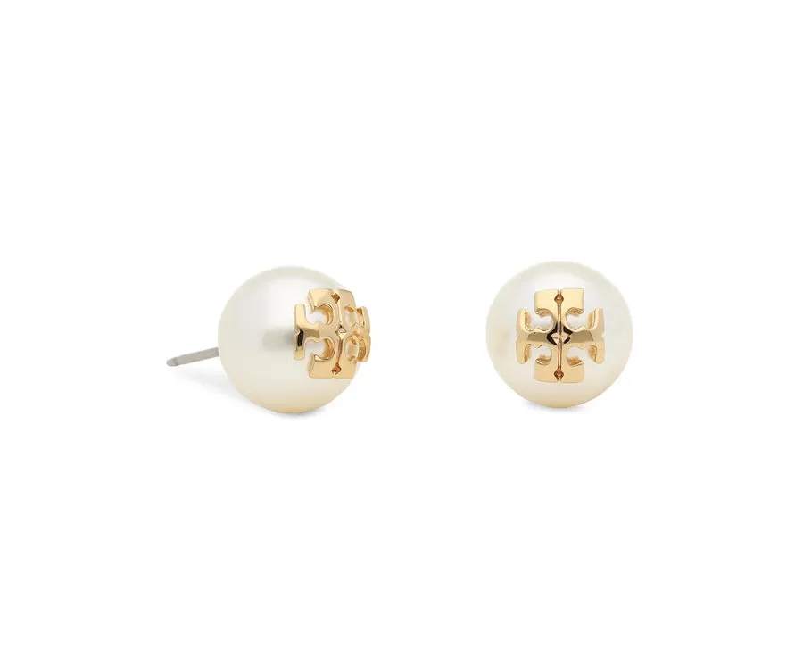 obrazek 1 Tory Burch Kolczyki Crystal Pearl Stud Earring 11165514 Biały