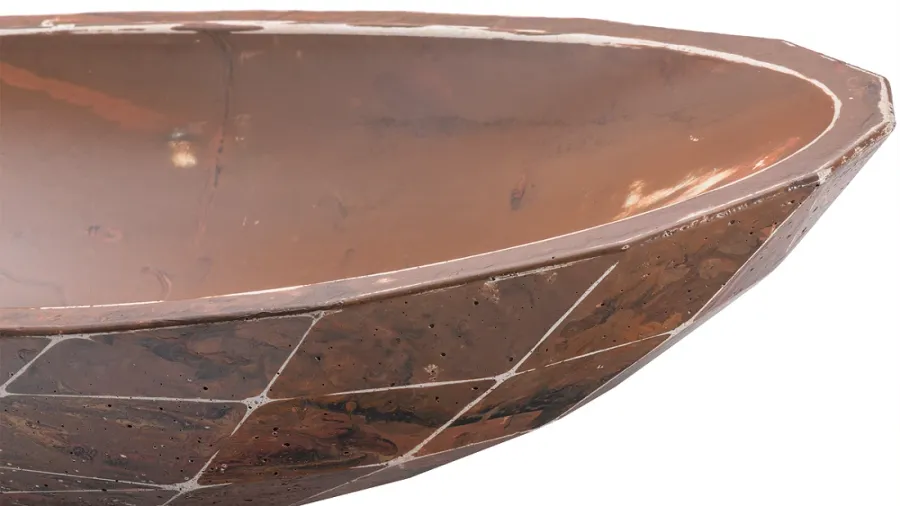 obrazek 3 Stylowa umywalka 60 cm DIAMOND BASIC – ABSTRACT, brązowy i czarny, lakier matowy