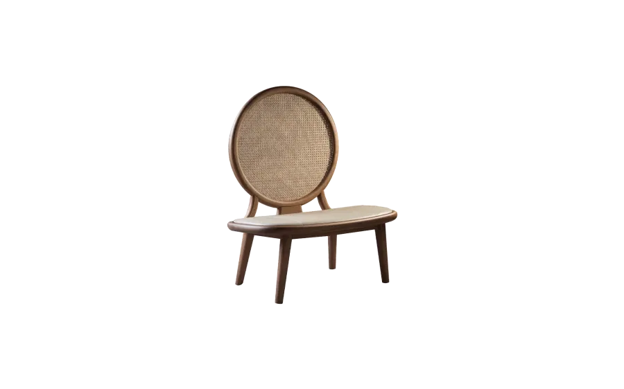 obrazek 2 Eleganckie, Designerskie Krzesło z Włoch z Siedzeniem i Oparciem z Plecionych Naturalnych Włókien - Bamax