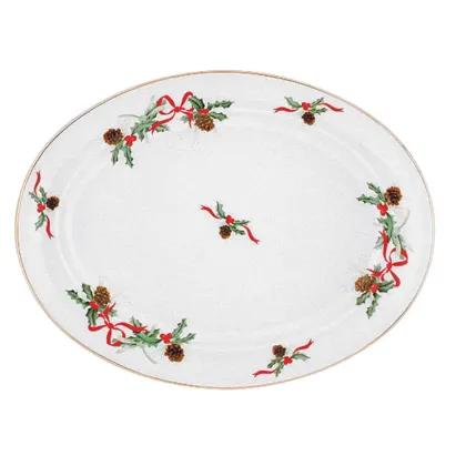 Zdjęcie Porcelanowy półmisek z motywem świątecznym 35x26 cm