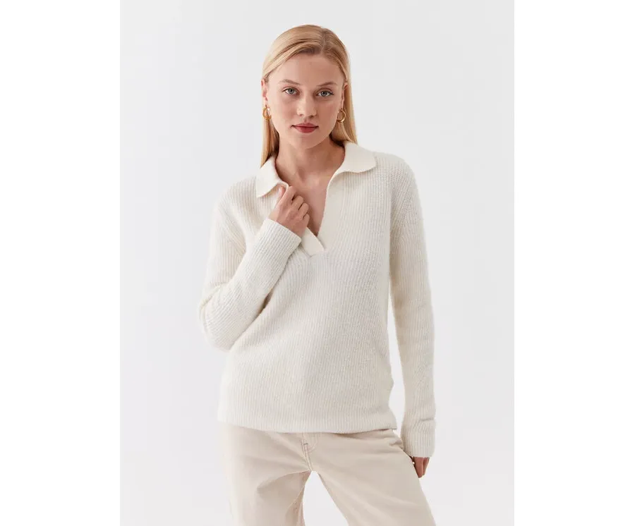 obrazek 1 Calvin Klein Sweter K20K205837 Écru Regular Fit