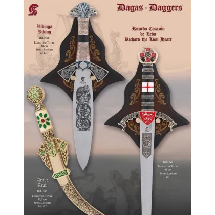 Picture Replica of the Viking dagger and Richard the Lionheart