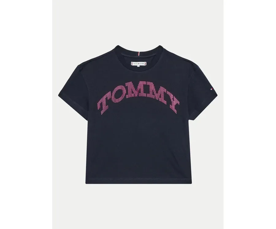 obrazek 1 Tommy Hilfiger T-Shirt KG0KG08357 D Granatowy Regular Fit