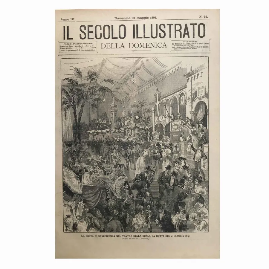 obrazek 2 Impreza charytatywna w Teatro della Scala w nocy 23 maja 1891 r. - wydruk