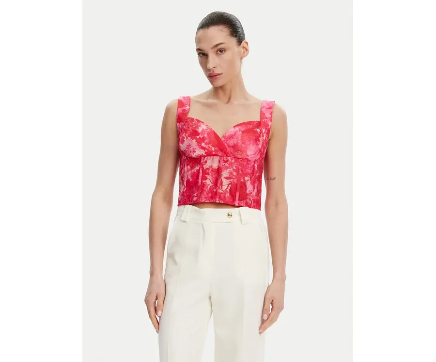 obrazek 1 Fracomina Top FR25ST2024W775U6 Różowy Slim Fit