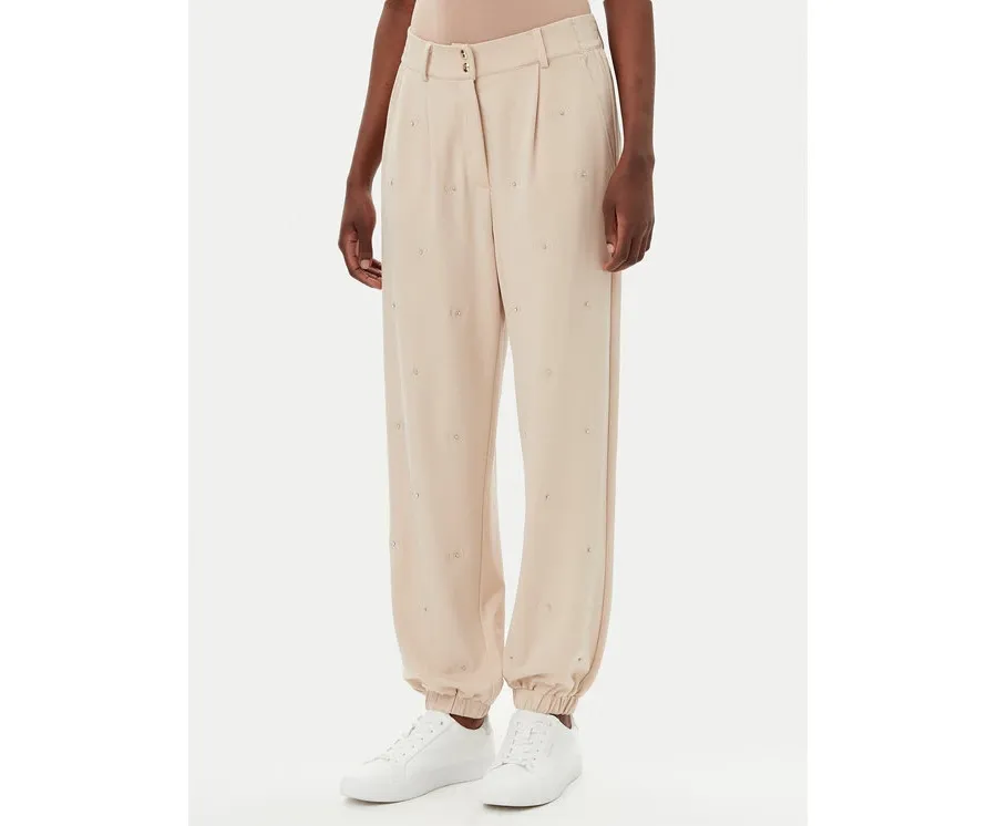 obrazek 1 Liu Jo Sport Spodnie dresowe TA5193 J5942 Beżowy Relaxed Fit