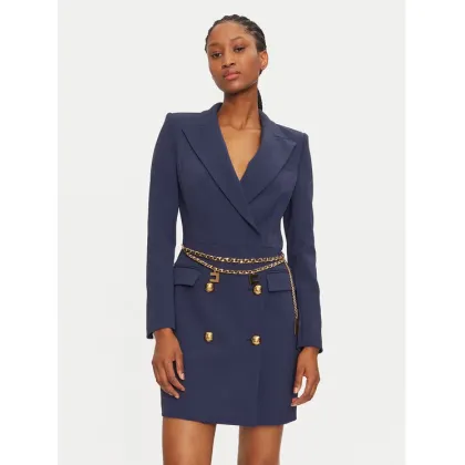 Zdjęcie Elisabetta Franchi Sukienka koktajlowa AB-657-46E3-V650 Granatowy Regular Fit